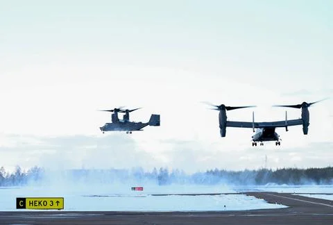 RECORD DATE NOT STATED  Two U.S. Air Force CV-22B Ospreys with the 352d Sp... Stock Photos