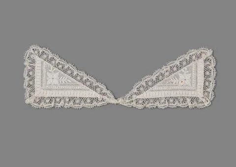 RECORD DATE NOT STATED  Two sewing triangular points of Batist from an Oml... Stock Photos
