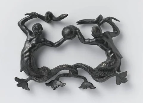 RECORD DATE NOT STATED  Two Meermans in a mirror fight, door handle, c. 16... Photos