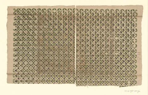 RECORD DATE NOT STATED  Two sheets with pattern of overlapping circles and... 写真素材