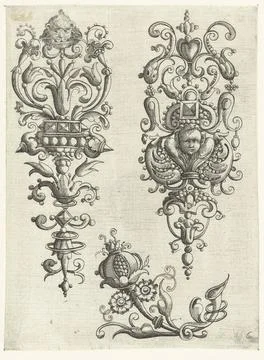 RECORD DATE NOT STATED  Two patterns with precious stones and ranks, Anony... 写真素材