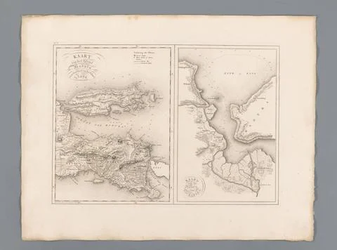 RECORD DATE NOT STATED  Two cards on a magazine: Pulau Madura and East Jav... 스톡 사진