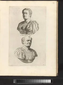 RECORD DATE NOT STATED  Two portrait busts of Emperor Marcus Aurelius and ... Stock Photos