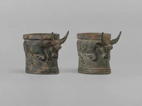 RECORD DATE NOT STATED  Two chariot elements (common name), -1050. Cernusc... Stock Photos