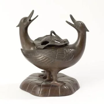 RECORD DATE NOT STATED  Two ducks. Bronze. Japan. Paris, Cernuschi museum.... 스톡 사진