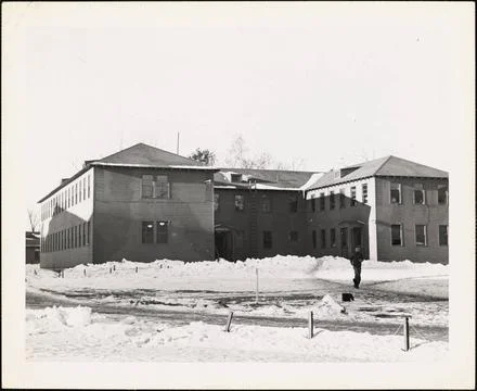 RECORD DATE NOT STATED  Type of Barracks Buildings, Portland, Maine. Admin... Stock Photos
