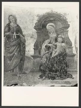 RECORD DATE NOT STATED  Umbria Terni Casteldilago S. Nicola, Parish church... 스톡 사진