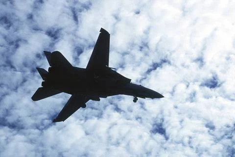 RECORD DATE NOT STATED Underside view of an F-14A Tomcat aircraft of Reser... Foto stock