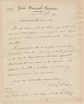 RECORD DATE NOT STATED  Unknown, the Legion of the Paris National Guard, X... 스톡 사진