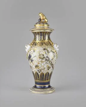 RECORD DATE NOT STATED  Unknown, vase with lid. Porcelain. Petit Palais, M... Stock Photos