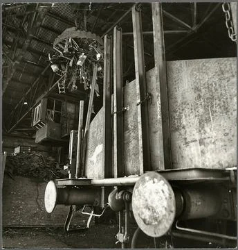 RECORD DATE NOT STATED Unloading of iron scrap at AB Iron Processing. Copy... Stock Photos