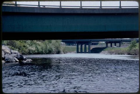 RECORD DATE NOT STATED Upstream from MDC building under complex highway ov... Fotos de archivo
