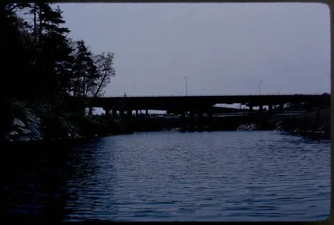 RECORD DATE NOT STATED Upstream from MDC building under complex highway ov... Fotos de archivo