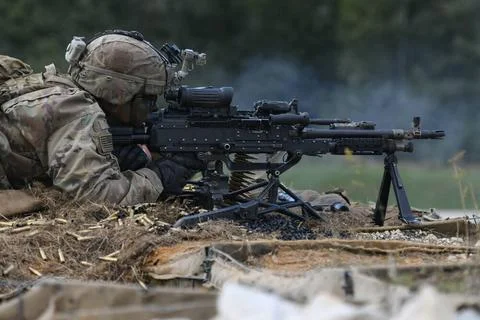 RECORD DATE NOT STATED A U.S. Army paratrooper assigned to the 1st Battali... Foto stock
