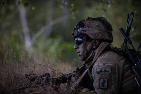 RECORD DATE NOT STATED A U.S. Army paratrooper assigned to 1st Battalion, ... Foto stock