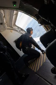 RECORD DATE NOT STATED A U.S. Army Soldier with the U.S. Army Parachute Te... Stock Photos