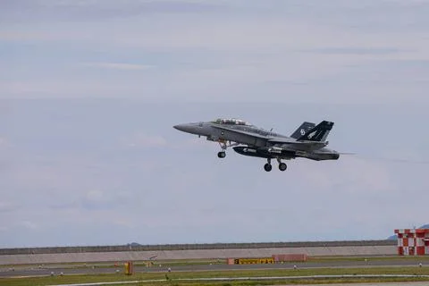 RECORD DATE NOT STATED A U.S. Marine Corps F/A-18D Hornet aircraft with Ma... Stock Photos