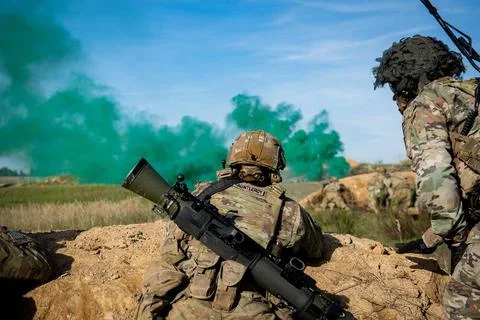 RECORD DATE NOT STATED A U.S. Army paratrooper assigned to 2nd Battalion, ... Stock Photos