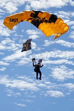 RECORD DATE NOT STATED The U.S. Army Parachute Team, nicknamed the Golden ... Stock Photos