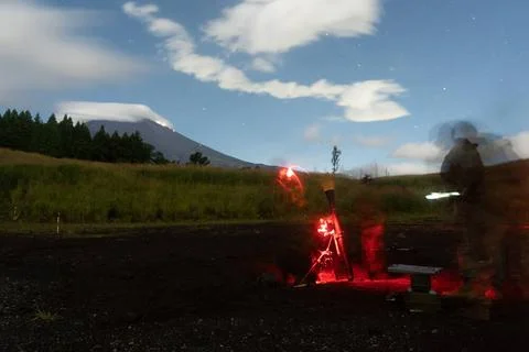 RECORD DATE NOT STATED U.S. Marines with 3d Battalion, 3d Marines fire an ... 写真素材