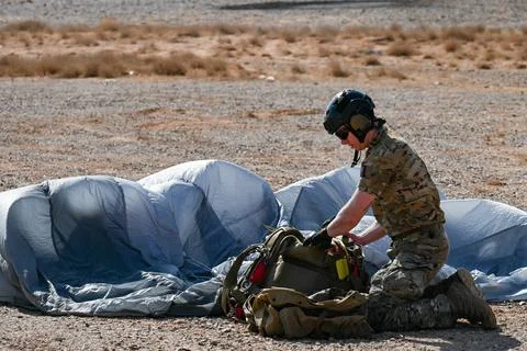 RECORD DATE NOT STATED A U.S. Air Force pararescueman, assigned to the 52n... Stock Photos