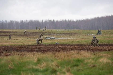 RECORD DATE NOT STATED U.S. Army paratroopers assigned to the 2nd Infantry... Foto stock