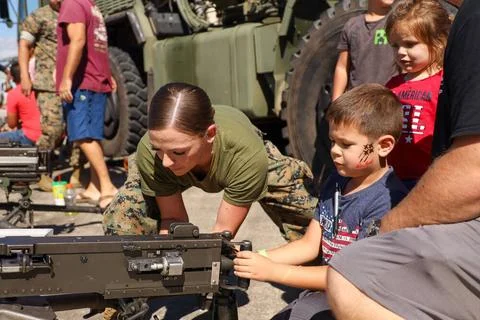 RECORD DATE NOT STATED U.S. Marine Corps Lance Cpl. April Carney, an admin... Stock-Fotos