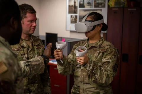 RECORD DATE NOT STATED U.S. Air Force Tech. Sgt. Sylvia Carranza, 818th Mo... 스톡 사진