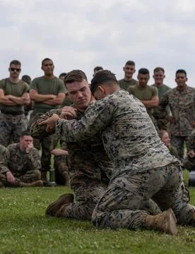 RECORD DATE NOT STATED U.S. Marine Corps Cpl. Seth Kangas, a supply admini... Stock Photos