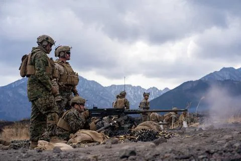 RECORD DATE NOT STATED U.S. Marines with 1st Battalion, 3d Marines, 3d Mar... Stock Photos