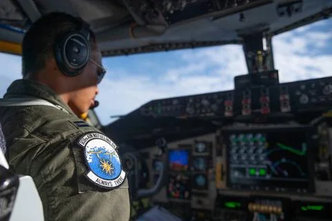 RECORD DATE NOT STATED U.S. Air Force Capt. Dustin Alger, 909th Air Refuel... Foto stock