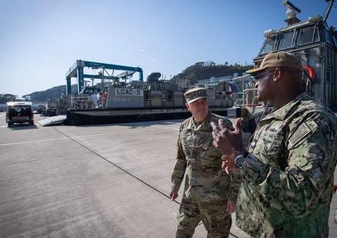 RECORD DATE NOT STATED U.S. Navy Cmdr. Wilbur Hines, commanding officer of... Stock Photos