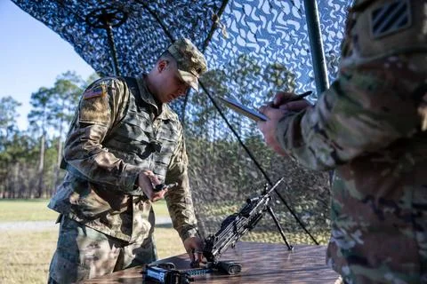 RECORD DATE NOT STATED U.S Army Sgt. Michael McNerney, a parachute rigger ... Stock Photos