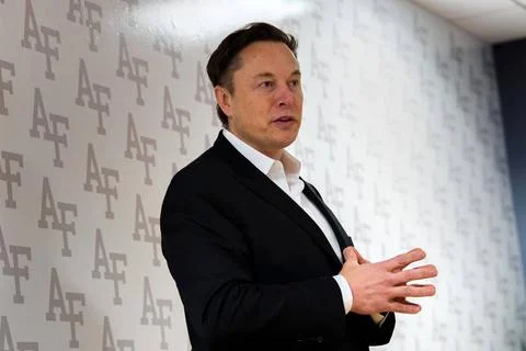 RECORD DATE NOT STATED U.S. AIR FORCE ACADEMY, Colo. -- Tesla Inc. Chief E... Stock Photos