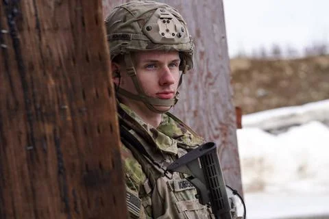 RECORD DATE NOT STATED U.S. Army Spc. David Morrison, a paratrooper assign... Foto stock