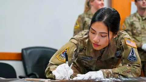 RECORD DATE NOT STATED U.S. Space Force 2nd Lt Gabrielle Topacio, Ground T... Stock Photos
