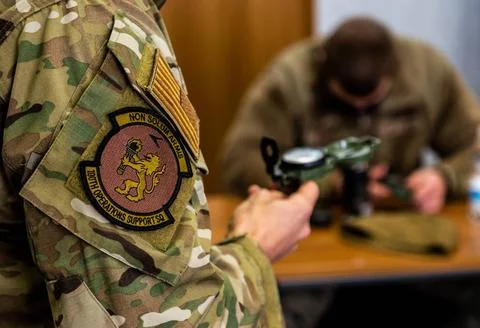 RECORD DATE NOT STATED U.S. Air Force Tech. Sgt. Mark Mitchell, 100th Oper... Foto stock