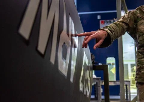 RECORD DATE NOT STATED U.S. Air Force Tech. Sgt. Kurtis Geiger, noncommiss... 스톡 사진