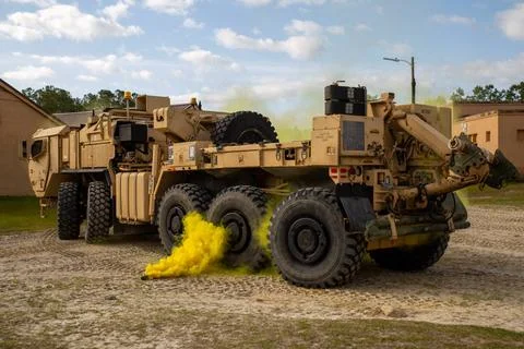 RECORD DATE NOT STATED A U.S. Marine Corps medium tactical vehicle replace... Stock Photos