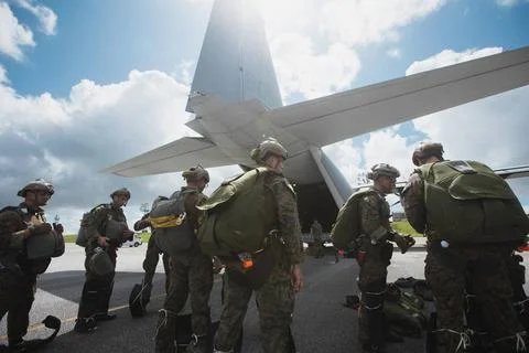 RECORD DATE NOT STATED U.S. Marines with 3d Reconnaissance Battalion, 3d M... Foto stock