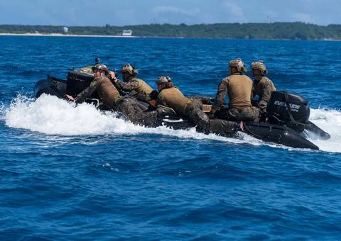 RECORD DATE NOT STATED U.S. Marines with 3d Reconnaissance Battalion, 3d M... Foto stock
