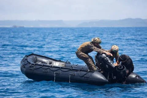 RECORD DATE NOT STATED U.S. Marines with 3d Reconnaissance Battalion, 3d M... Foto stock