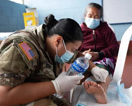 RECORD DATE NOT STATED U.S. Army Capt. Reslen Dorman, Joint Task Force-Bra... Foto stock
