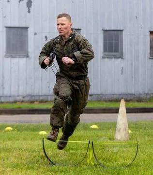 RECORD DATE NOT STATED U.S. Marine Corps Maj. James Hartwig, supply office... Stock Photos