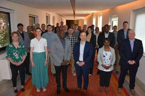 RECORD DATE NOT STATED U.S. Army NATO Brigade command teams take a moment ... Stock Photos