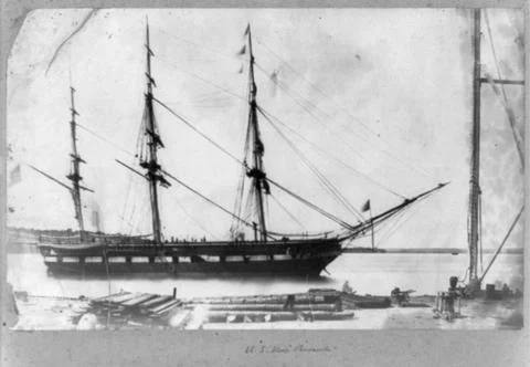 RECORD DATE NOT STATED U.S. Sloop Pensacola . In album: Benjamin Brown Fre... Stock Photos