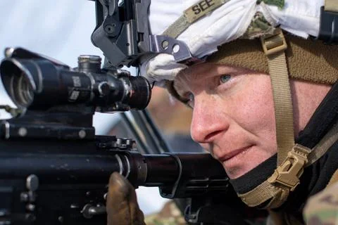 RECORD DATE NOT STATED  U.S. Army Sgt. Jacob See, a paratrooper assigned t... Foto stock