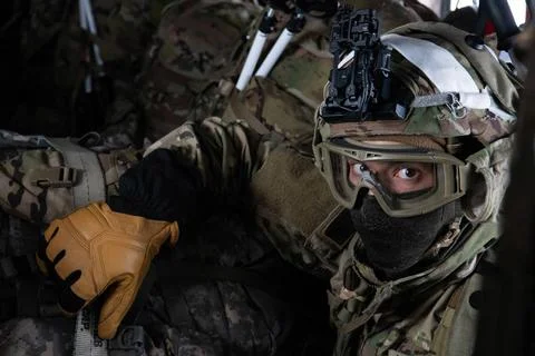 RECORD DATE NOT STATED  A U.S. Army paratrooper with the 3rd Battalion, 50... Foto stock