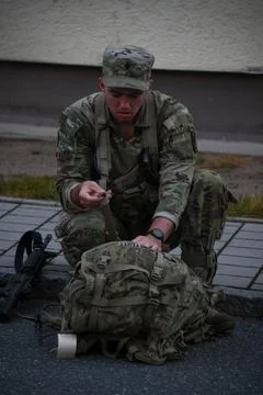 RECORD DATE NOT STATED  A U.S. paratrooper assigned to 173rd Airborne Brig... Foto stock