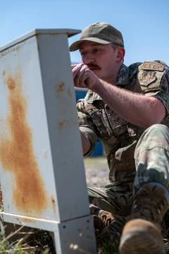 RECORD DATE NOT STATED  U.S. Air Force Senior Airman David Russell, a 386t... Foto stock